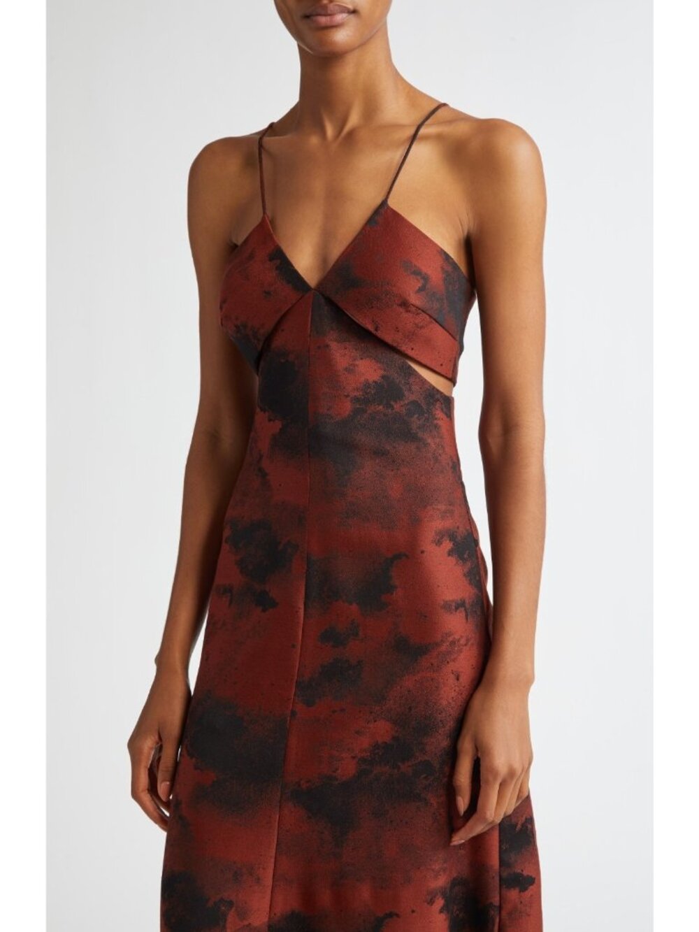 BITE Studios Aquilone Women's Strap Cutout Jacquard Midi Dress Size UK 14/US 10 - Picture 4 of 6